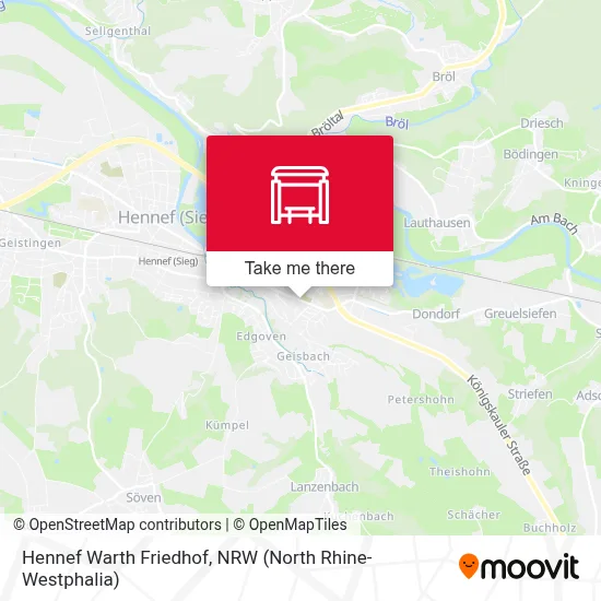 Hennef Warth Friedhof map