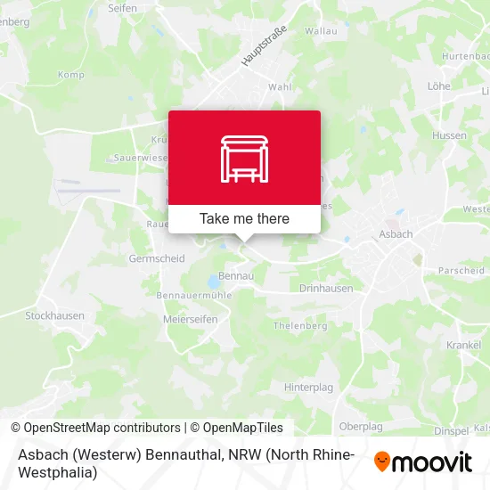Карта Asbach (Westerw) Bennauthal
