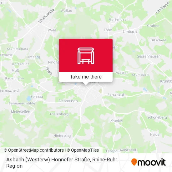 Карта Asbach (Westerw) Honnefer Straße