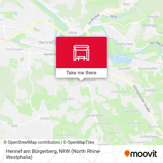 Карта Hennef am Bürgerberg