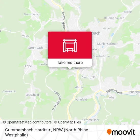 Карта Gummersbach Hardtstr.