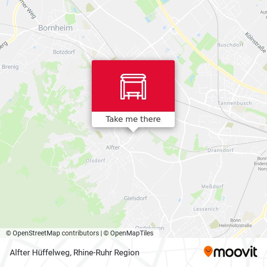 Alfter Hüffelweg map