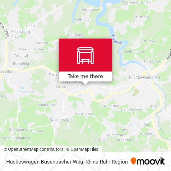 Hückeswagen Busenbacher Weg map