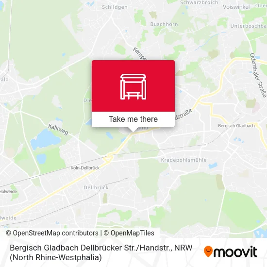 Карта Bergisch Gladbach Dellbrücker Str. / Handstr.