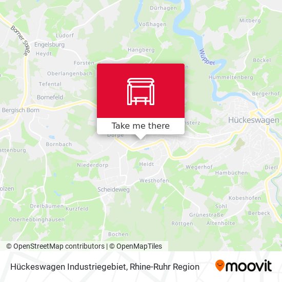 Hückeswagen Industriegebiet map