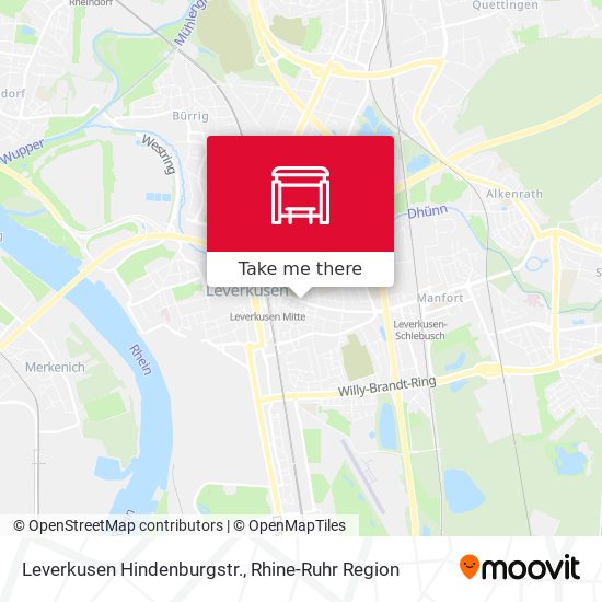Карта Leverkusen Hindenburgstr.