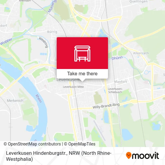 Карта Leverkusen Hindenburgstr.