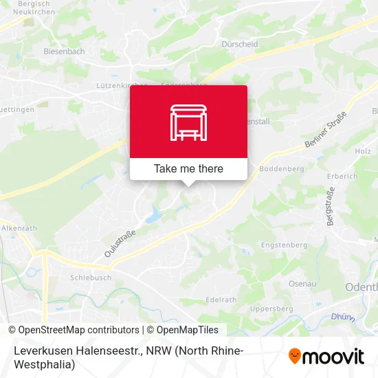 Карта Leverkusen Halenseestr.