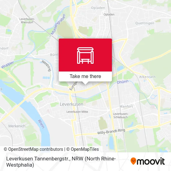 Карта Leverkusen Tannenbergstr.