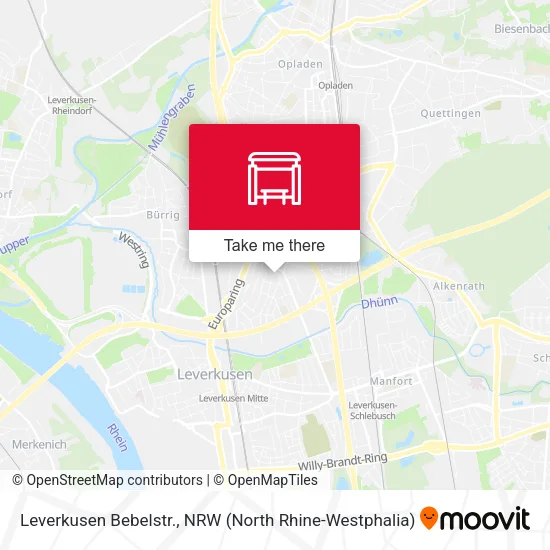 Карта Leverkusen Bebelstr.