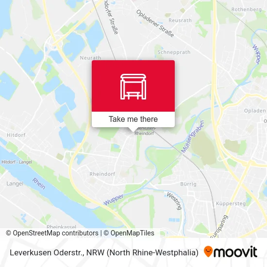 Карта Leverkusen Oderstr.