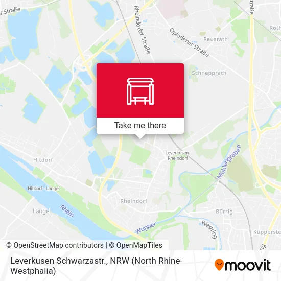 Карта Leverkusen Schwarzastr.
