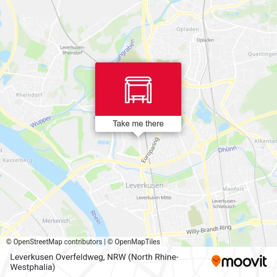 Карта Leverkusen Overfeldweg