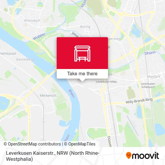 Карта Leverkusen Kaiserstr.