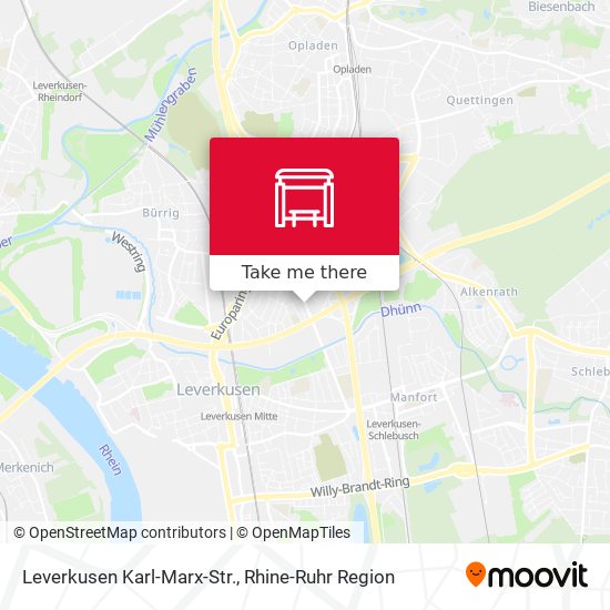 Leverkusen Karl-Marx-Str. map