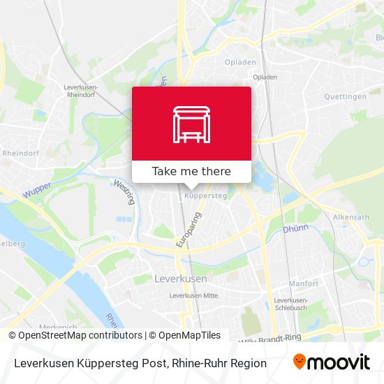 Карта Leverkusen Küppersteg Post