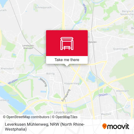 Карта Leverkusen Mühlenweg