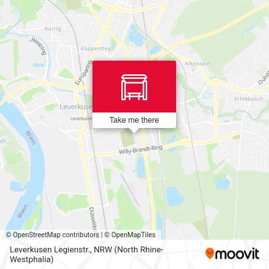 Карта Leverkusen Legienstr.