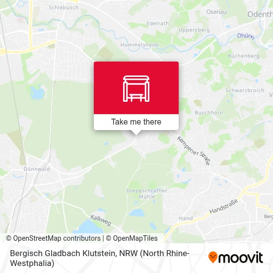Bergisch Gladbach Klutstein map