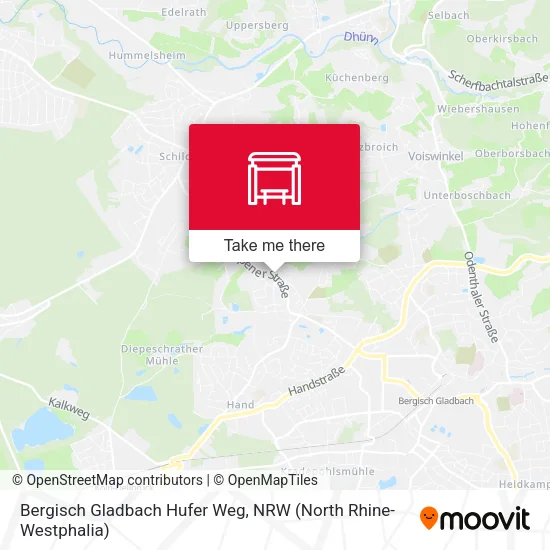 Карта Bergisch Gladbach Hufer Weg