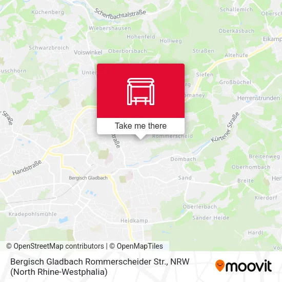 Карта Bergisch Gladbach Rommerscheider Str.