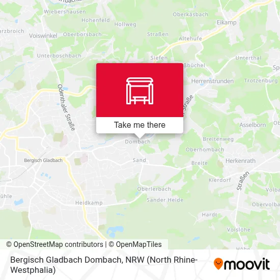 Bergisch Gladbach Dombach map