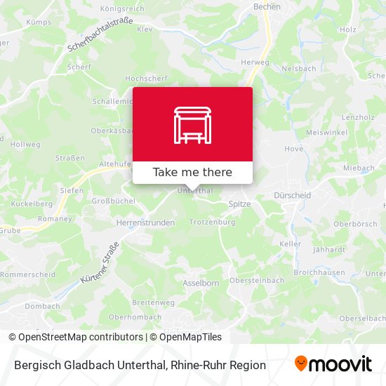 Bergisch Gladbach Unterthal map