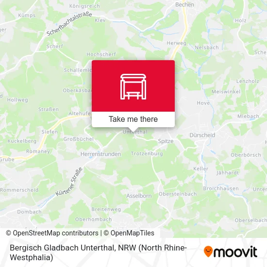 Карта Bergisch Gladbach Unterthal