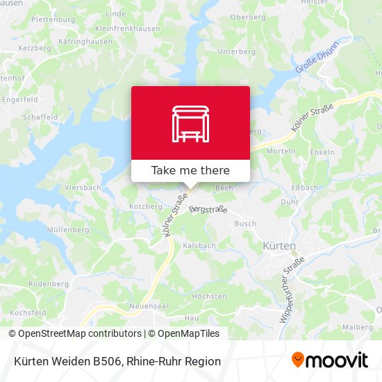 Kürten Weiden B506 map