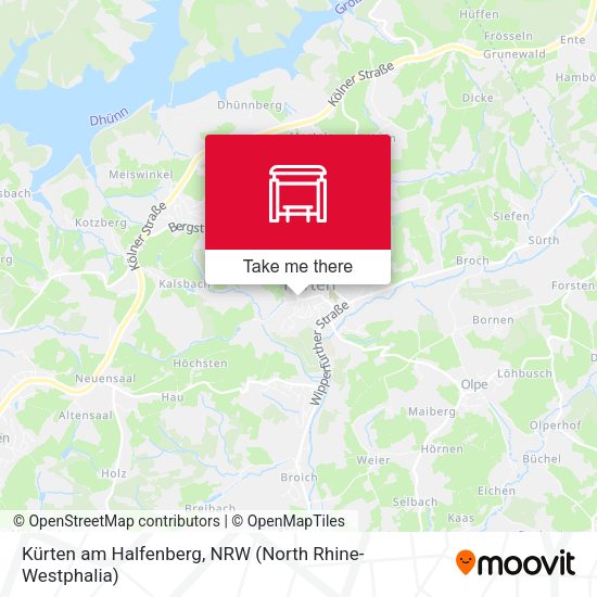 Карта Kürten am Halfenberg