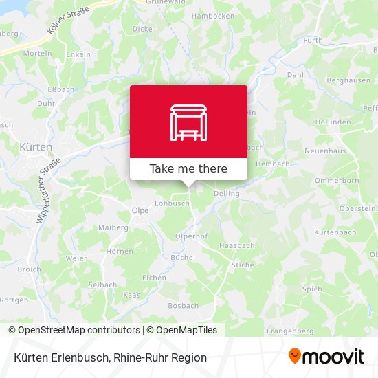 Kürten Erlenbusch map