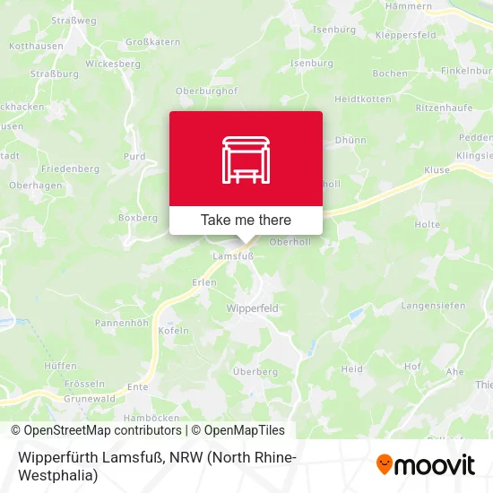 Карта Wipperfürth Lamsfuß