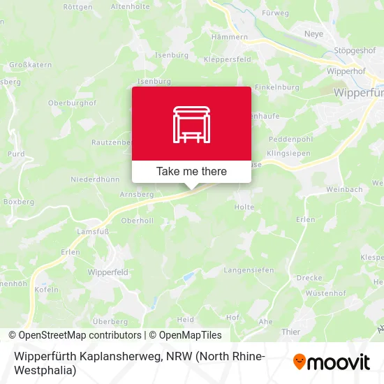 Wipperfürth Kaplansherweg map