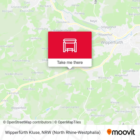 Карта Wipperfürth Kluse