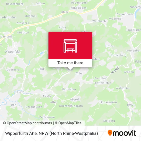 Карта Wipperfürth Ahe