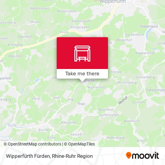 Wipperfürth Fürden map
