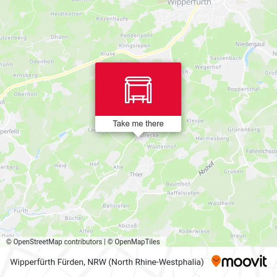 Wipperfürth Fürden map