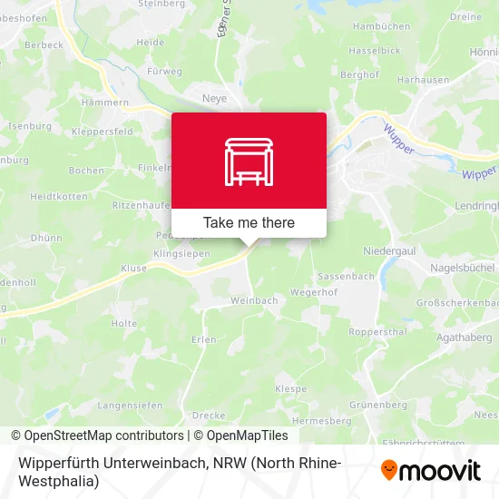 Wipperfürth Unterweinbach map