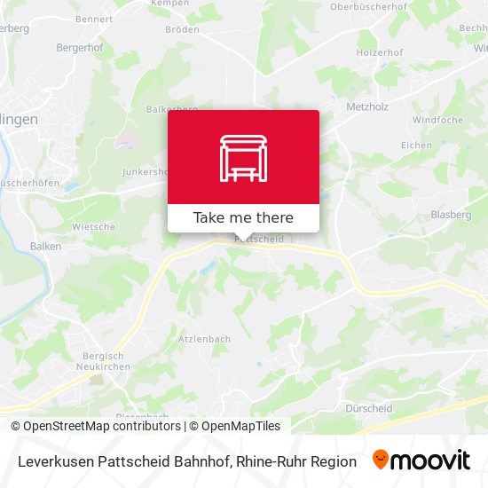 Leverkusen Pattscheid Bahnhof map