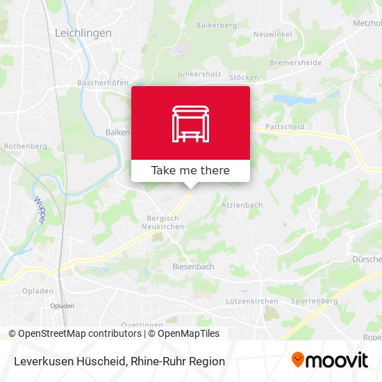 Leverkusen Hüscheid map