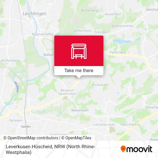 Leverkusen Hüscheid map