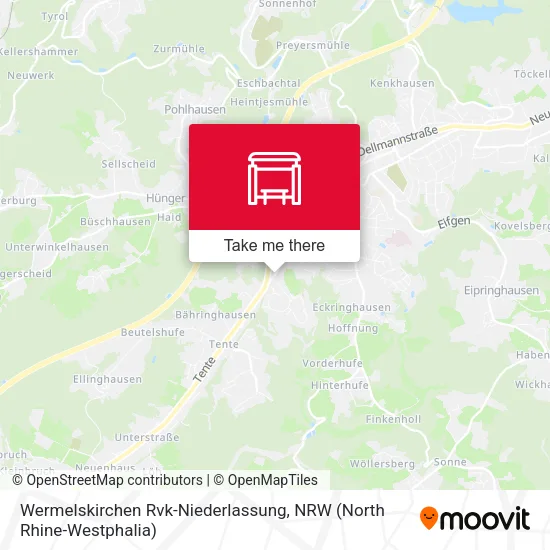 Карта Wermelskirchen Rvk-Niederlassung
