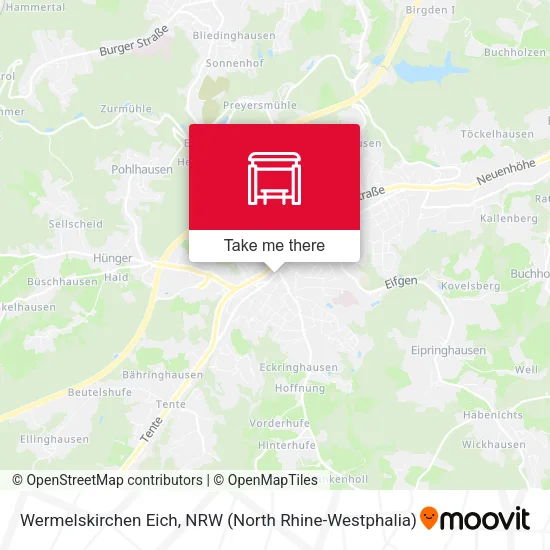 Карта Wermelskirchen Eich