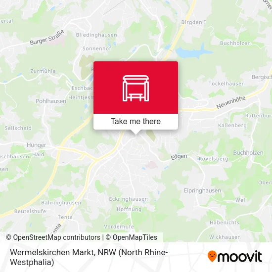 Карта Wermelskirchen Markt