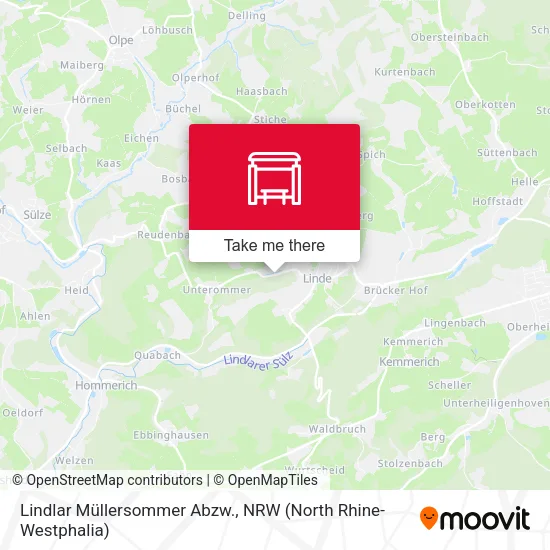 Карта Lindlar Müllersommer Abzw.
