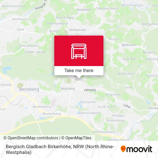 Карта Bergisch Gladbach Birkerhöhe