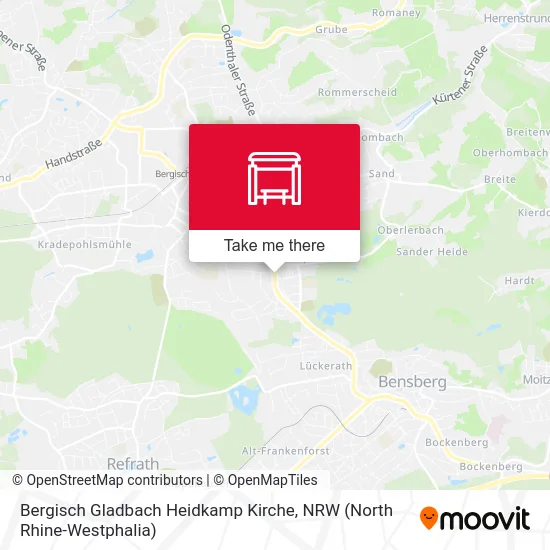 Карта Bergisch Gladbach Heidkamp Kirche