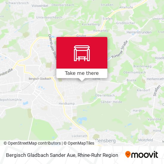 Bergisch Gladbach Sander Aue map