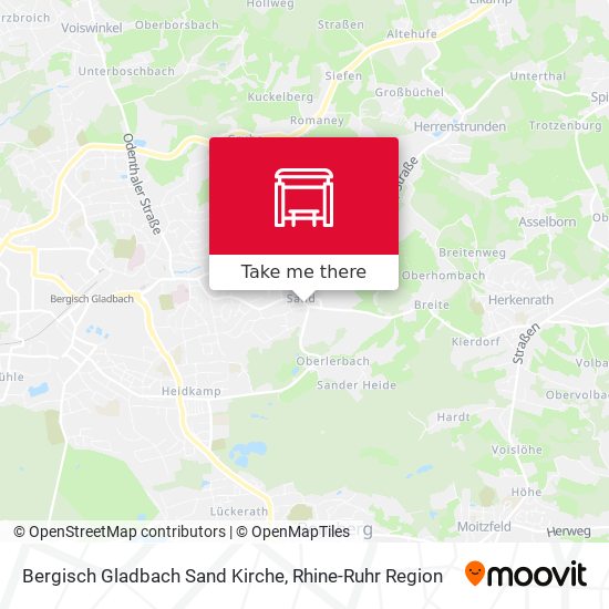 Bergisch Gladbach Sand Kirche map