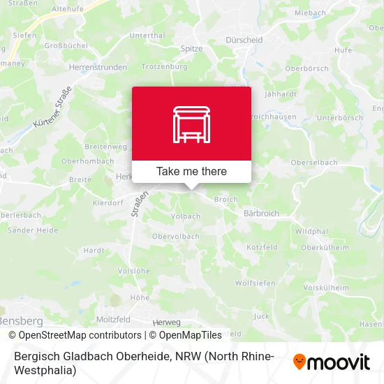 Карта Bergisch Gladbach Oberheide